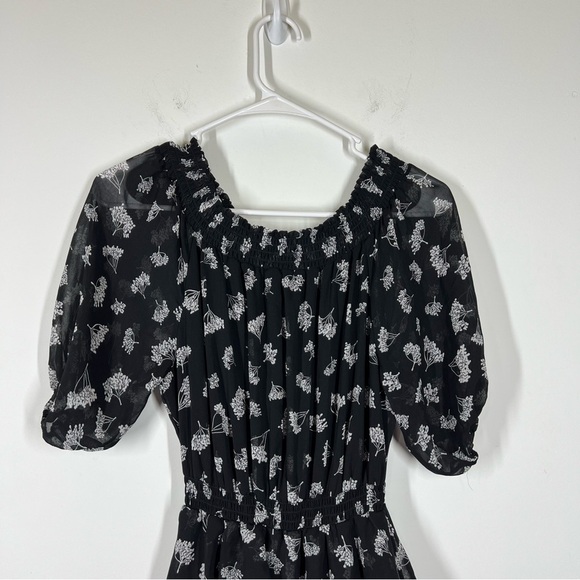 Maje Floral Off The Shoulder High Low Dress Size 38 or US Medium - Picture 4 of 12